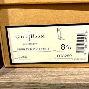 Cole Haan black leather riding boots